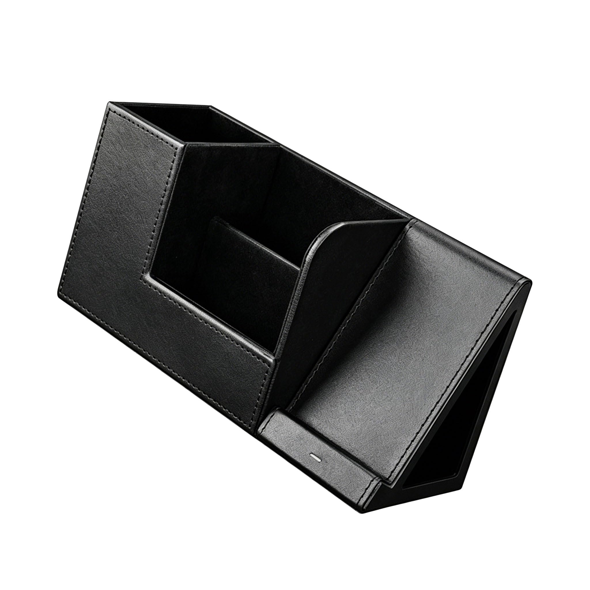 Kaeltsyn Multipurpose Desk Organiser Leather Remote Stand with Fast Charging Station for Home Offices Accessories Executive Accessories