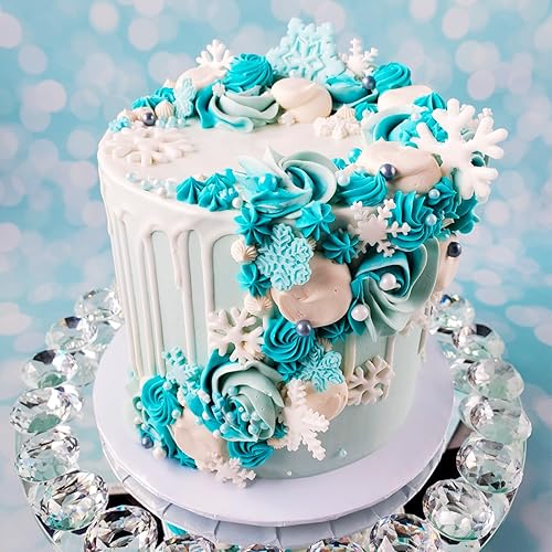 Miniatura 6 de Moldes de silicona de copo de nieve de Navidad, moldes de chocolate con diseño de ciervo, pino, carámbanos, moldes para hornear fondant para