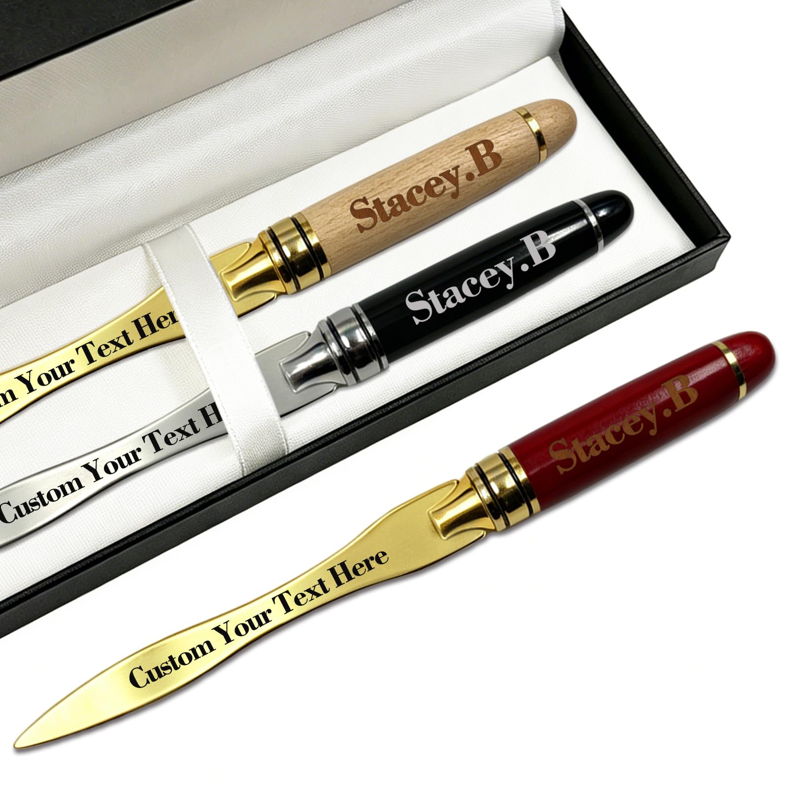 Custom Letter Opener Personalised Engraved Envelope Opener with Name Desk Accessory for Men Women Boss Office Father's Day Birthday Gift