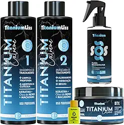 Kit Progressiva Extreme Titanium + BBtx + Sos Fluido Protetor Térmico + Argan