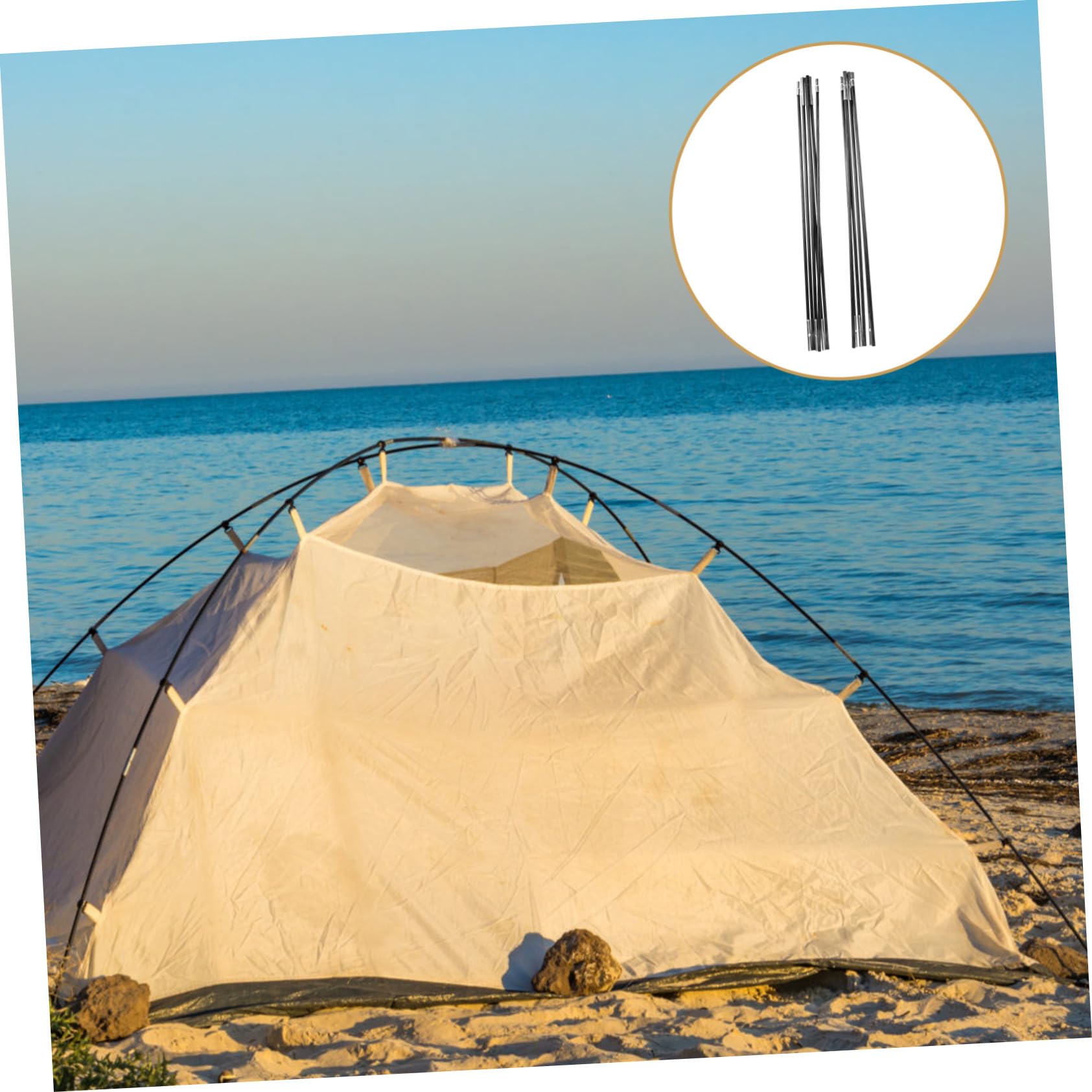 Zerodeko Campingzubehör Zeltgestänge Fiberglas Zeltstangen Leicht Robust Windresistent für Rucksackzelte Wanderungen Outdoor Camping