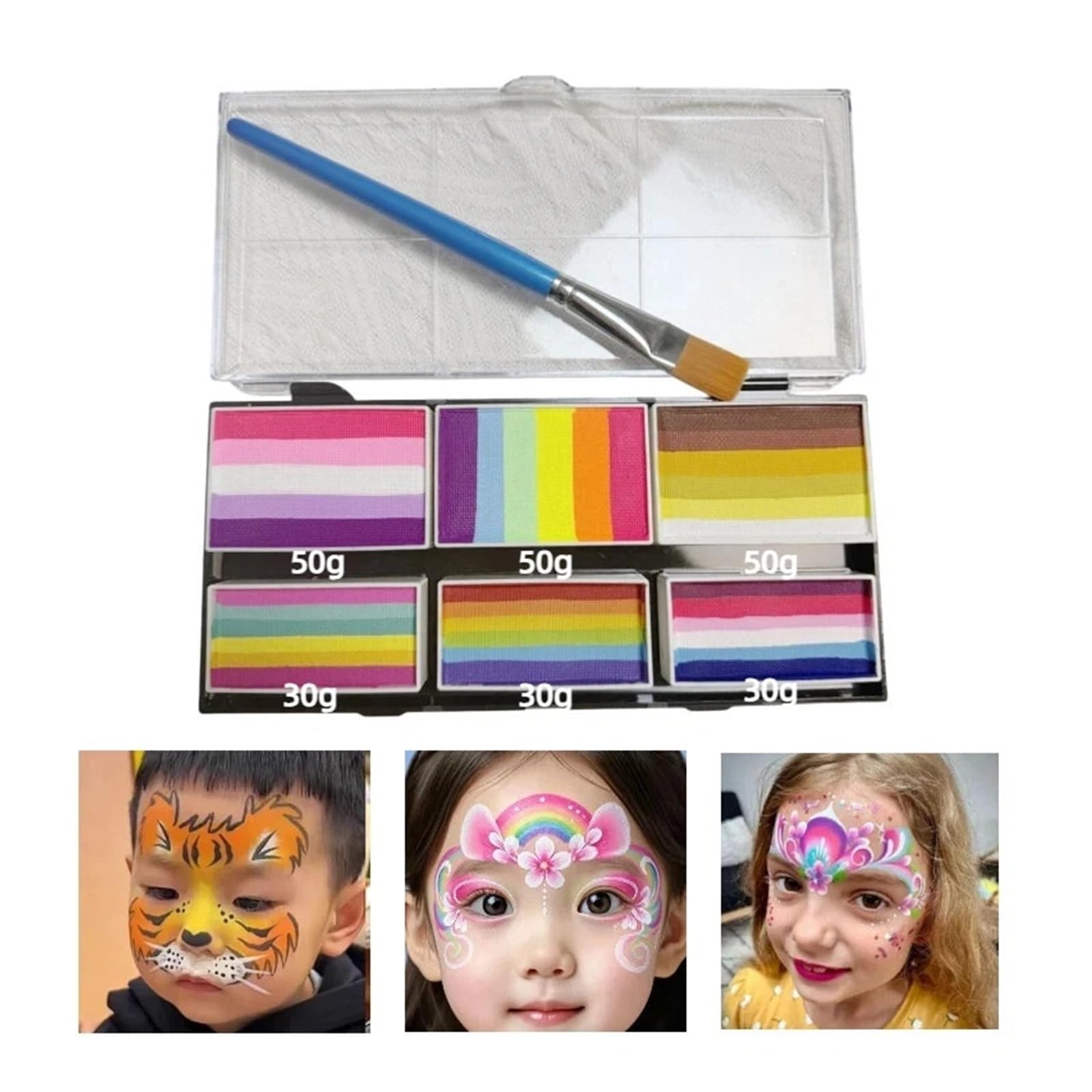 paleta de pintura corporal Set de Pintura Corporal (incluye pinceles) for Navidad y Halloween