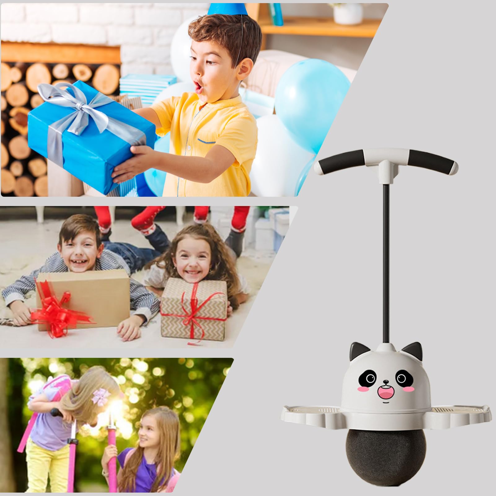 Bastone per Bambini | Divertente Giocattolo per Saltare con Animali | Stick Giocattolo da Salto Antiscivolo con Maniglia | Attrezzatura Rimbalzante Luminosa Bilanciata