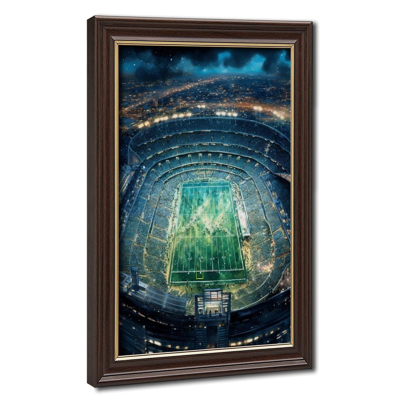 Bareronor Mokume Gane Frame-Style American Football Stadium' Poster Canvas Poster For Office Decor Gift