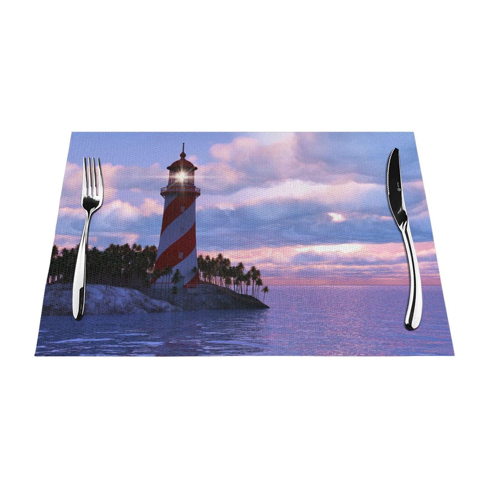 Sets de table résistants à la chaleur 30x45cm motif phare