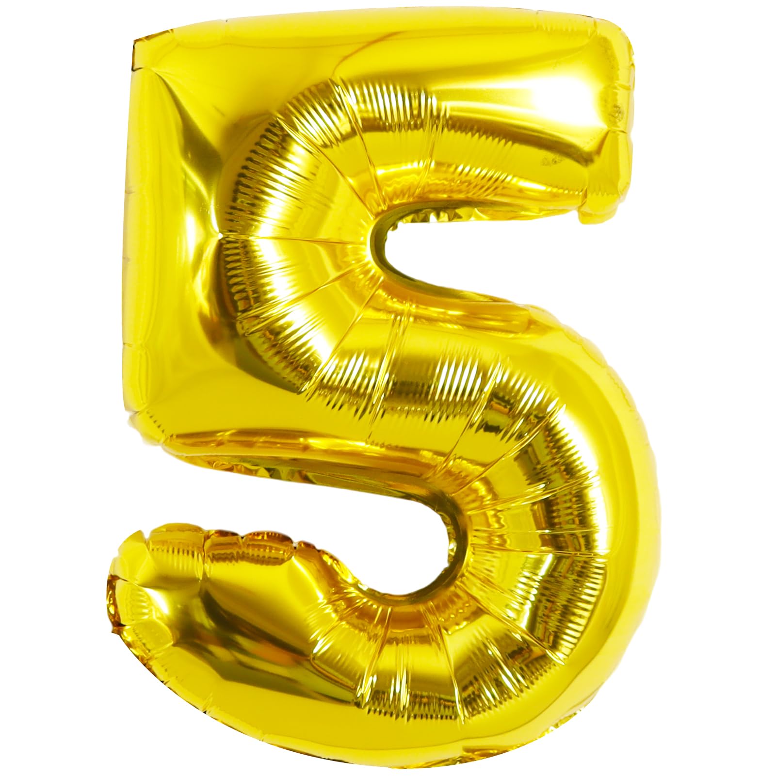 TONIFUL 16 Inch Gold Number 5 Balloon for 5th Birthday Party Decorations