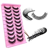 Vista 20 de 10 pares de pestañas rusas 3D suaves, con curvatura DD, pestañas postizas de visón sintético, aspecto natural