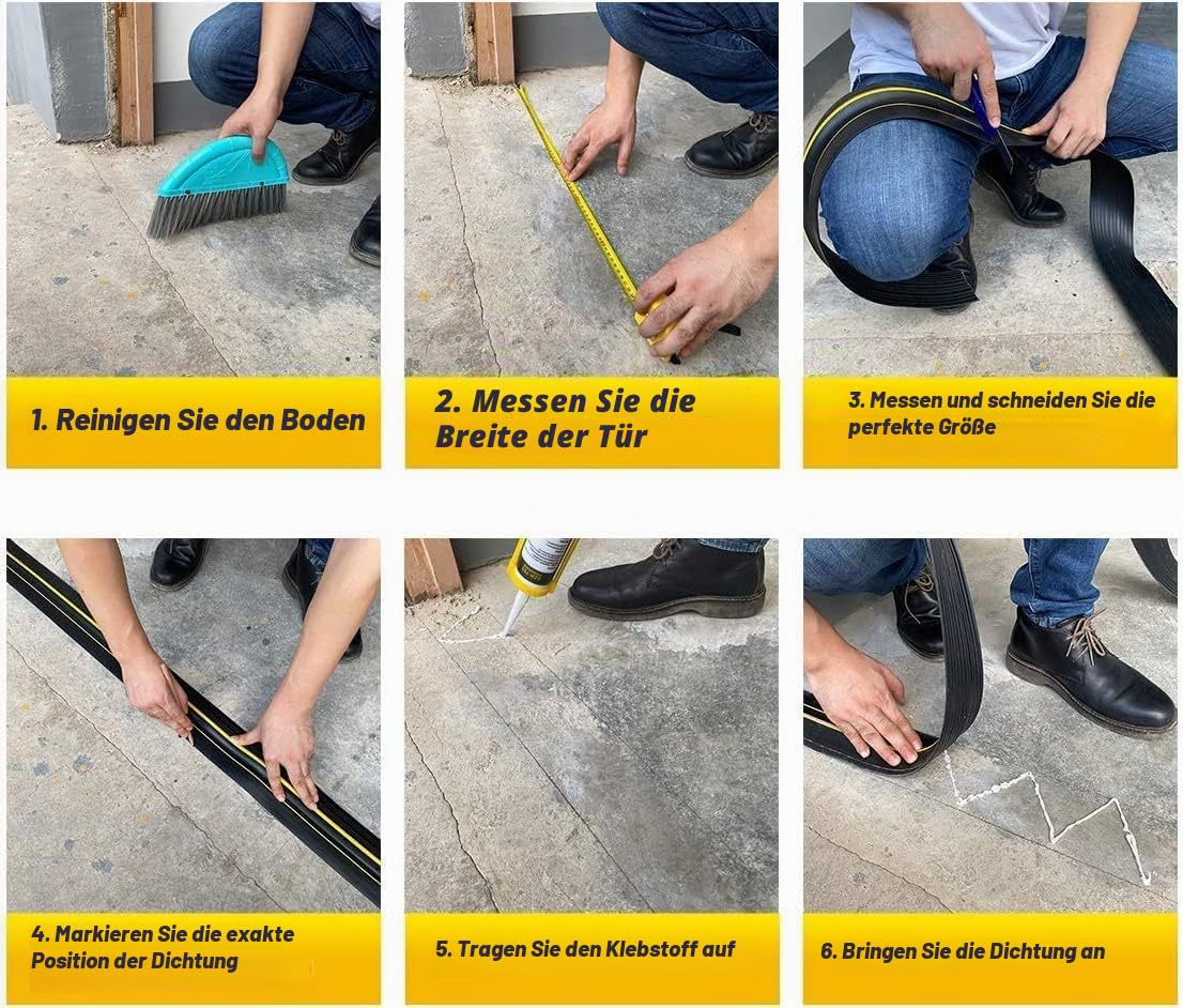 Türdichtung für wasserdicht,6M garagentor schwellendichtung,perfekt um Garagen sauber und trocken zu halten