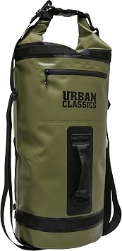 Urban Classics Unisex Backpack Multifunctional Bag Water Resistant Large Zip Pocket 2 Mesh Pockets on The Front with 2 Canvas Straps and Handle in 3 Colours 3 litres, Olive, Large