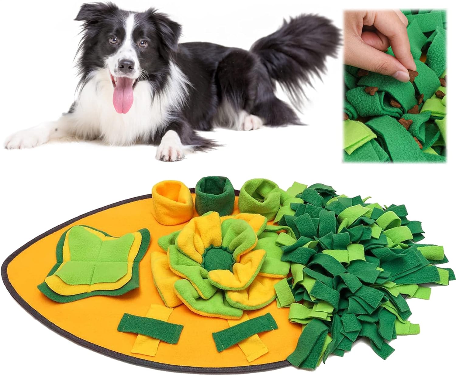 Snuffle Mat for Small Medium Large Dogs - Pet Interactive Cat Dog Slow Feeding Activity Mats - Puppy Feeder Game Puzzle Toys - Sniff Pad Stimulation Dog Natural Foraging Skills Smell Training