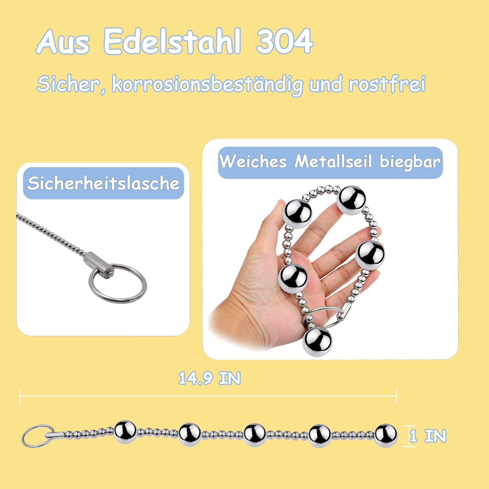 Perle Anali In Acciaio Inossidabile Palline Per Donne Perle Anali Catena Anale Con 5 Uomini Giocattoli Plug Butt Plug Masturbatore Sessuali Uomini