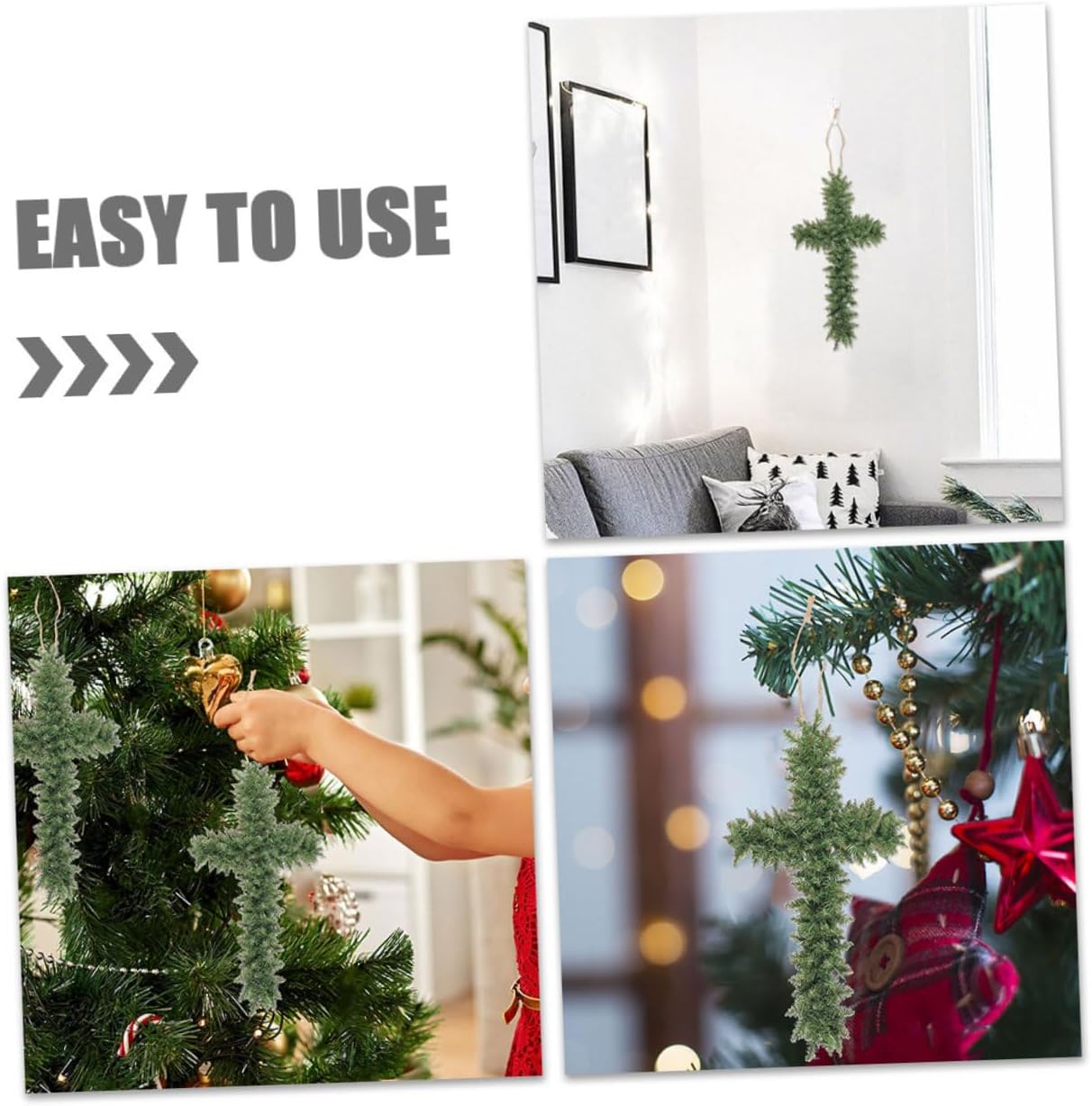 PRETYZOOM 3pcs Cross Shaped Wreath Frame for Floral Arrangements Easter Decor and Holiday Crafting Metal Wire Wreath Forms for Versatile Use