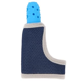Thumb Sucking Stop for Kids, Silicone Baby Finger Guard with Breathable Wrist Band and Massage Bumps, Adjustable Thumb Sucking Treatment Kit to Prevent Toddler, Kids from Sucking Fingers(1#)