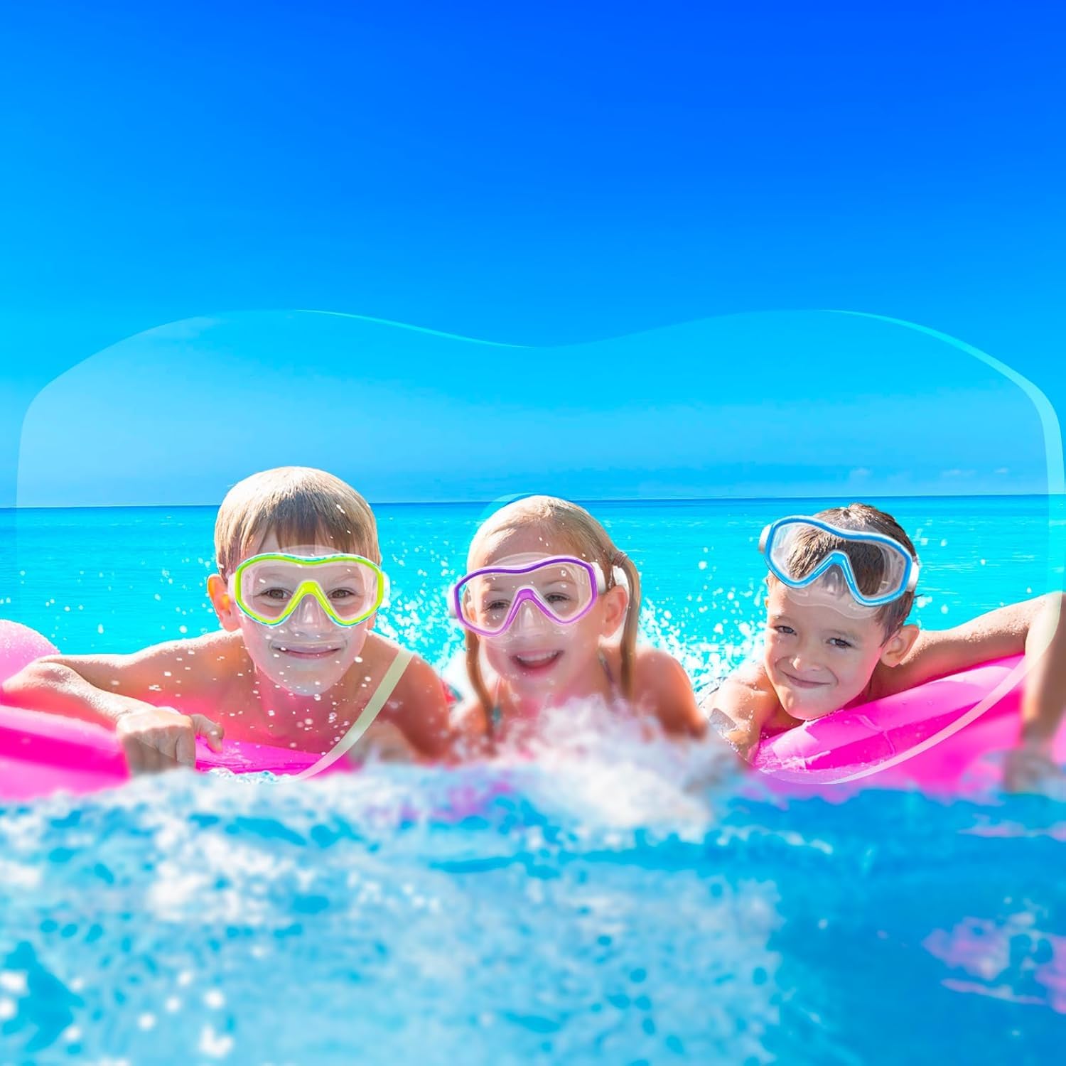 GoseWave Schnorchelausrüstung für Kinder, Kinder Schnorchelset für Alter 5-15, Anti-Beschlag-Tauchmaske und Dry Top Schnorchel-Set, Unisex-Schwimmbrille mit Nasenabdeckung