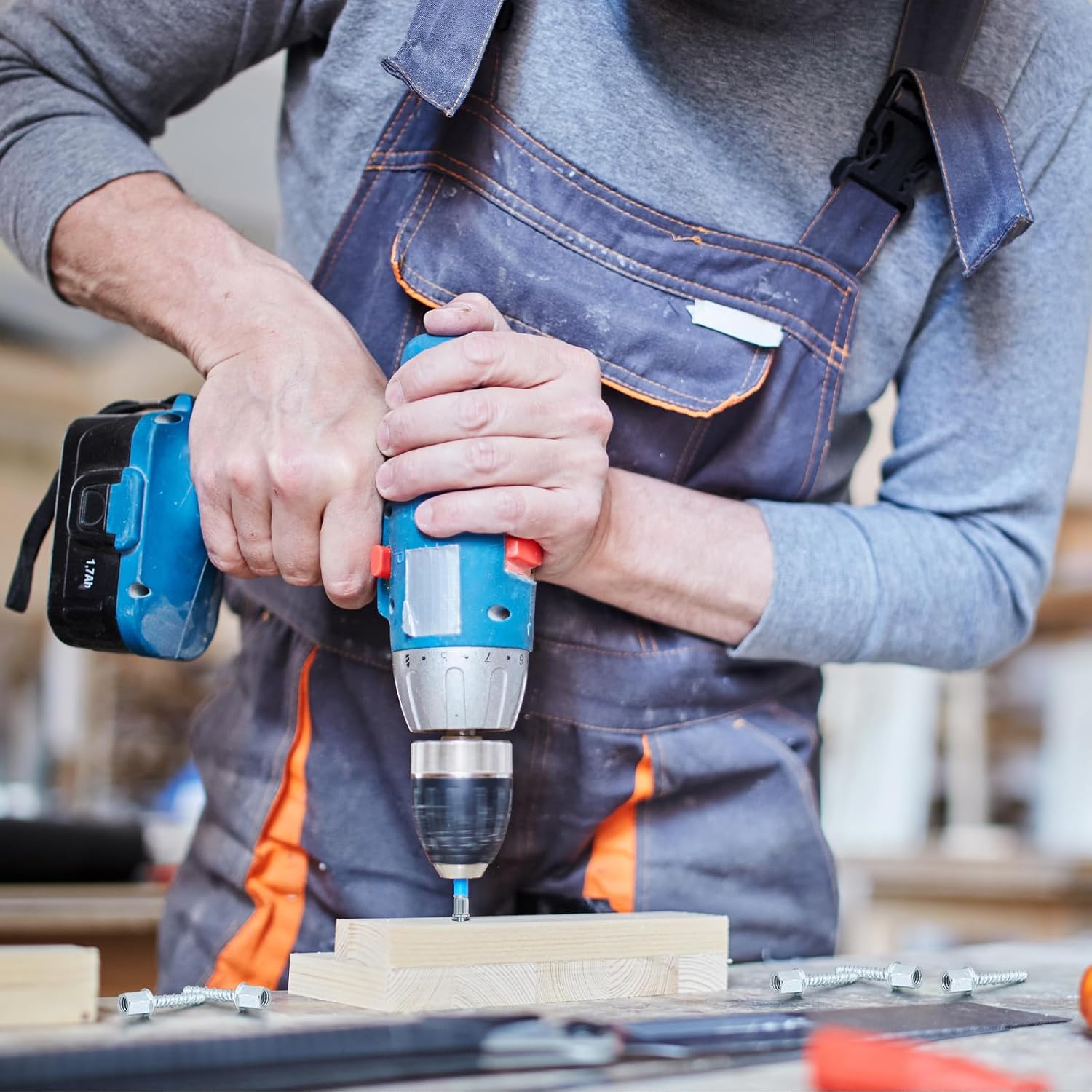 100 Pcs 3/8" Threaded Rod Anchor for Concrete, Vertical, Steel Zinc Finish, 1/4" X 1-5/8'' Screw Length, Concrete Anchors Vertical Anchor Screw, Threaded Rod Fitting