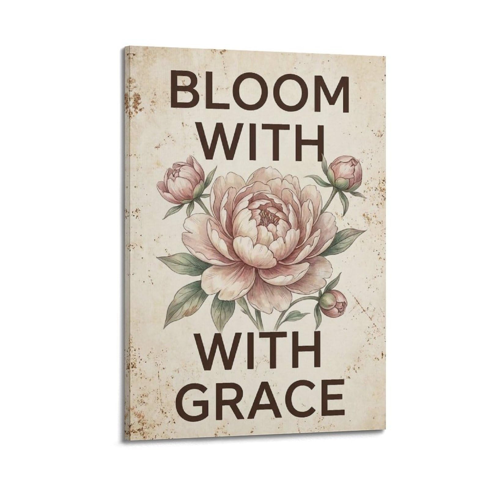 OKAHYS Garden Bloom Grace Elegance Poster Flower Botanical Modern Decorative Canvas Prints - Ideal Wall Art for Family, Man Cave, Game Room, Boys & Girls Bedroom 24x36inch