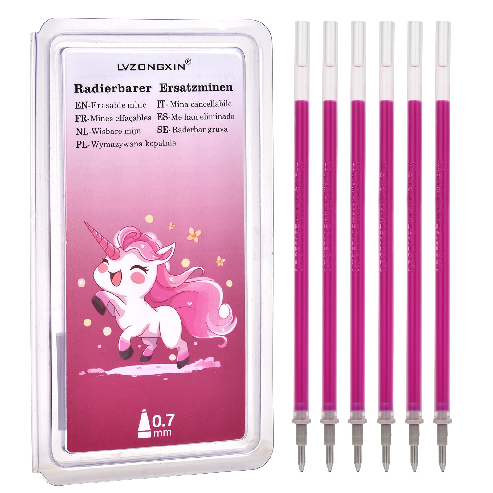 Mine Ricambio LVZONGXIN Per Penne Legami - 12 Pezzi 0.7 Mm Cancellabili - Foto 9