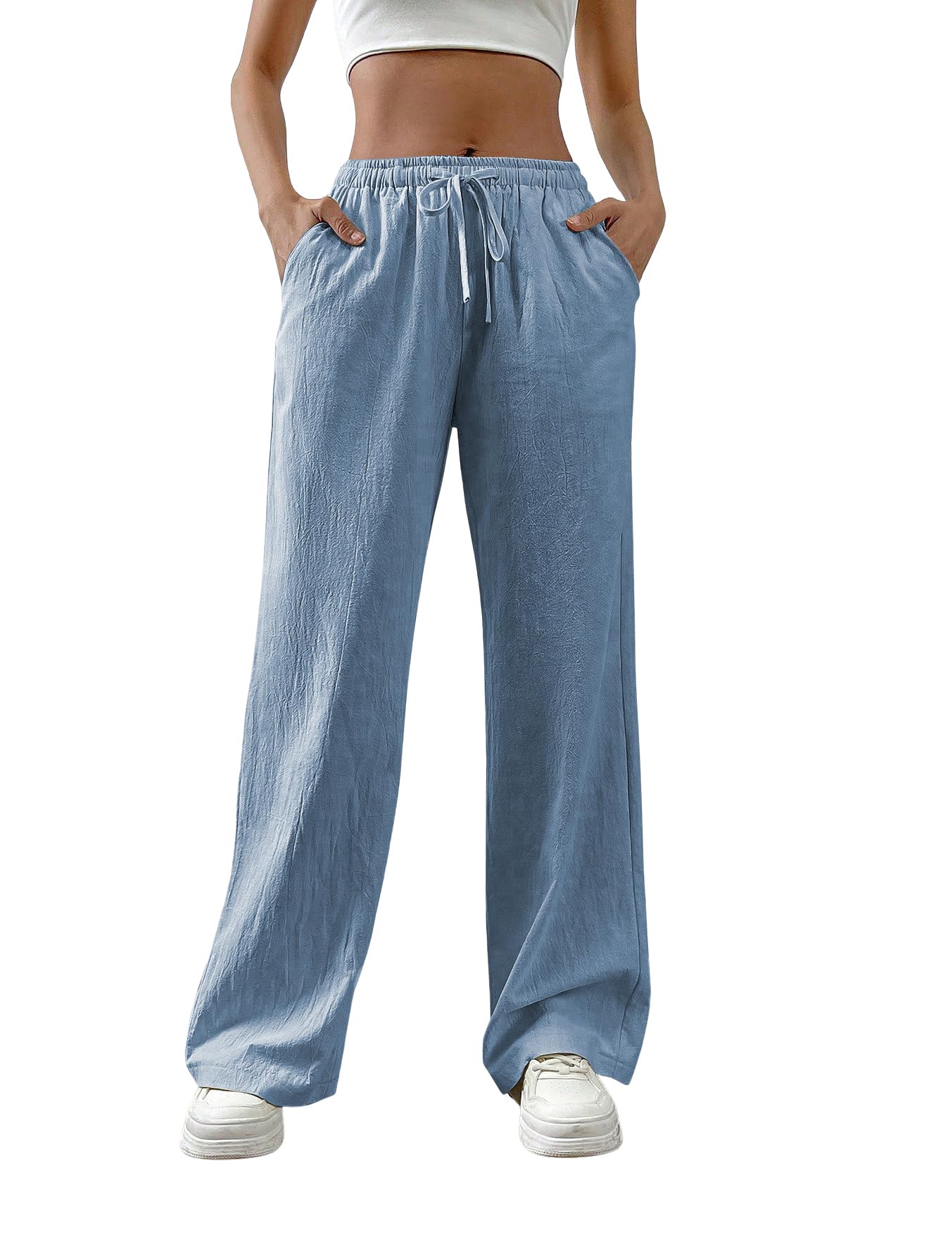 TOPLOT Pantaloni da donna a vita alta || Plazo Pant per donna (5268)