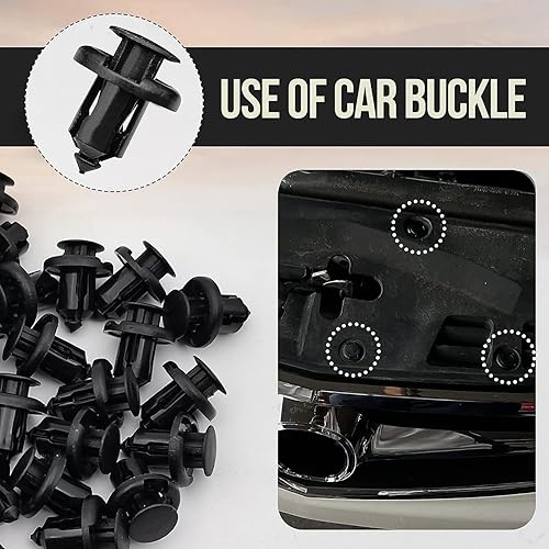 Miniatura 4 de 100 clips para guardabarros de parachoques, clip de revestimiento de guardabarros de 0.394 in compatible con Honda CR-V Accord Civic Acura, 1