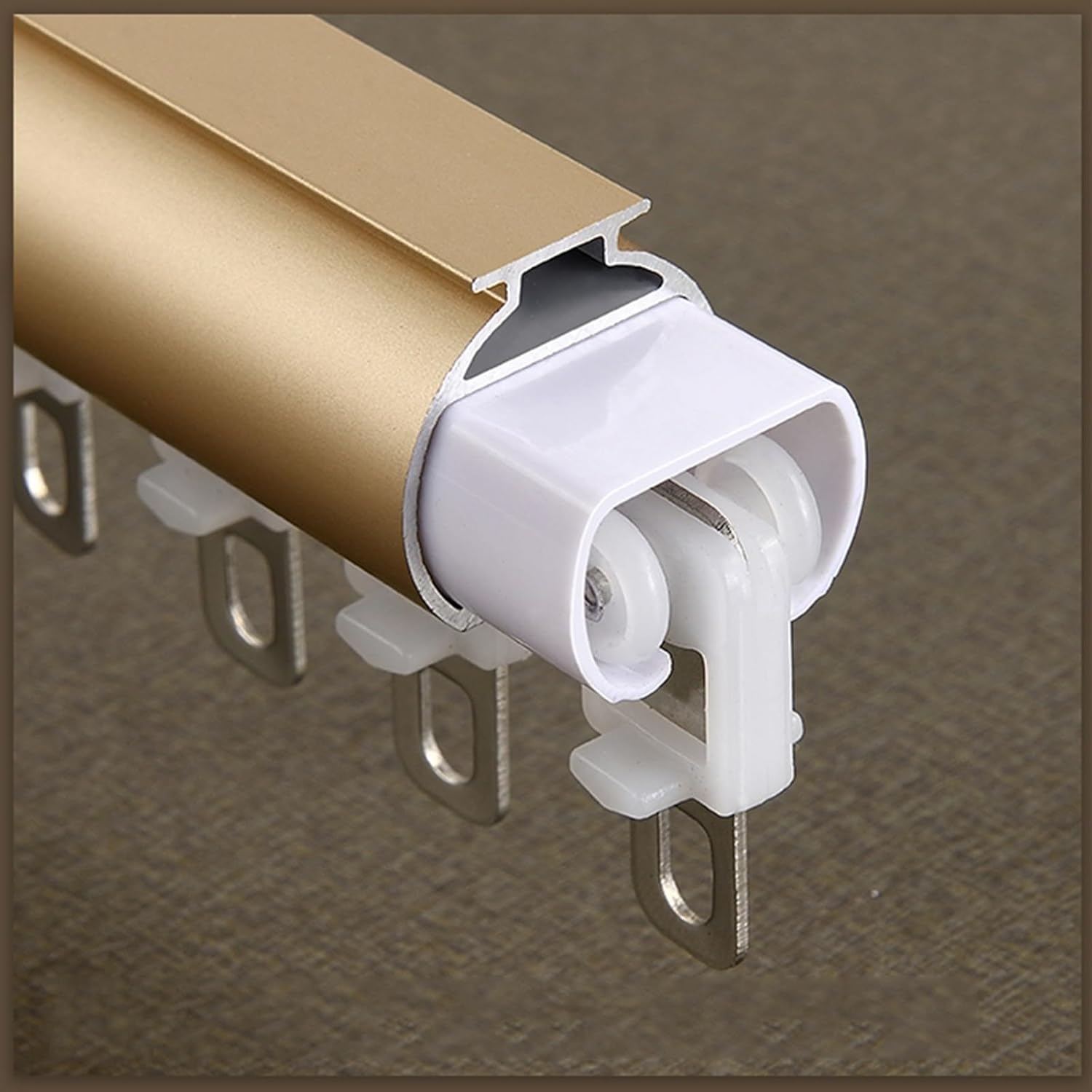 Aluminum Curtain Track, Curtain Rods for Windows, Slide-Down Roman Rod Curtain Rail, for Living Room/Bedroom/Shower/Rv(C,5.9M/(19.3FT))