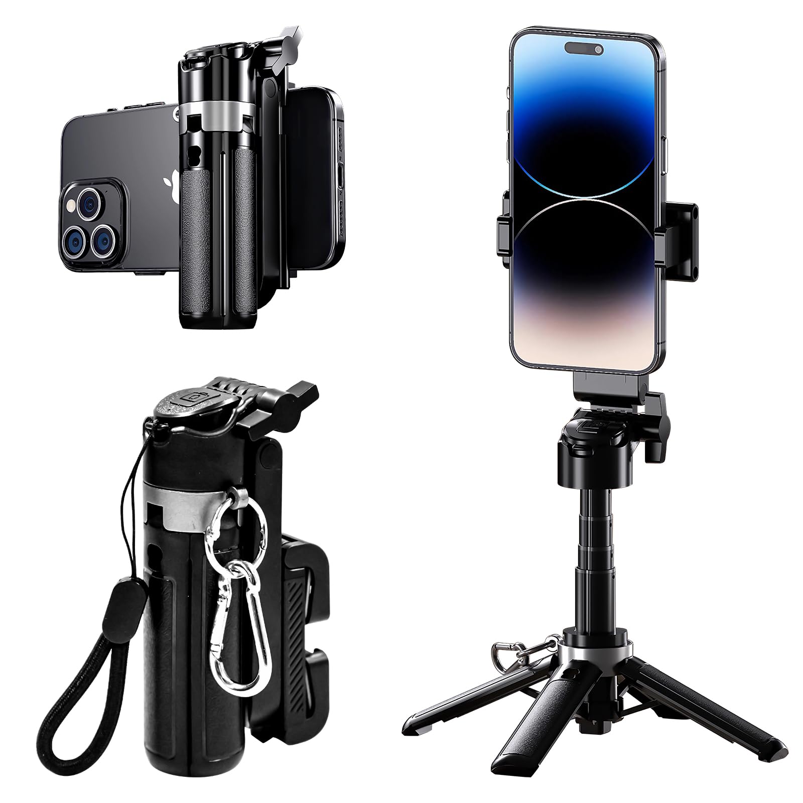 Palo selfie y trípode magnético de viaje compatible con iPhone y Android para vlog 8
