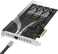 Vista 8 de SABRENT M.2 NVMe SSD a PCIe x16 AIC sin herramientas con disipador de calor de aluminio, adaptador PCIe compatible con Gen5, compatible