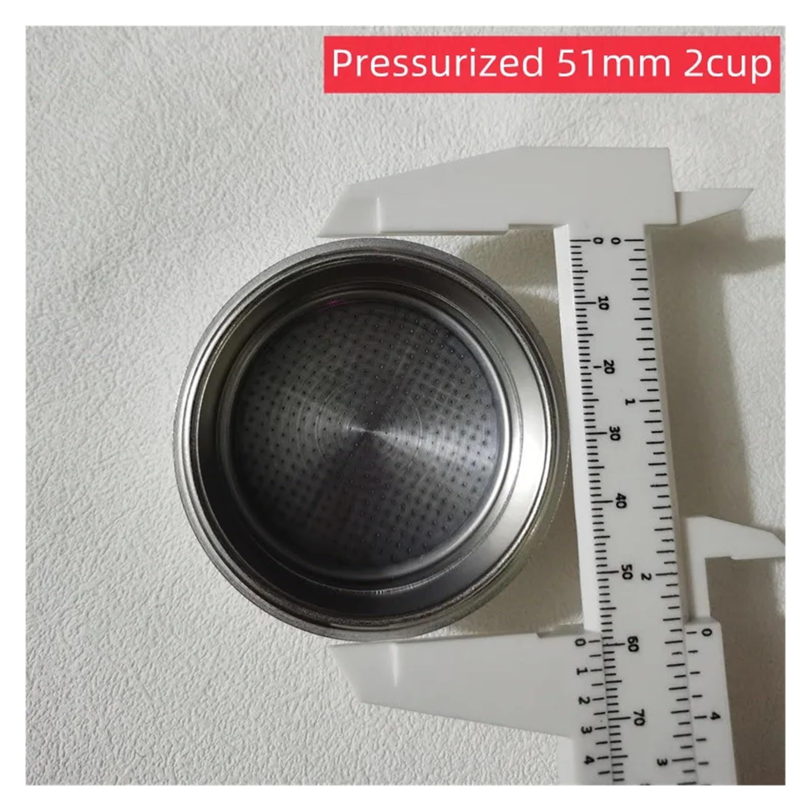Filtro de café, Filtro de café presurizado de 1 orificio de 51 mm for una o dos tazas de espresso de acero(Pressurized 2cup)