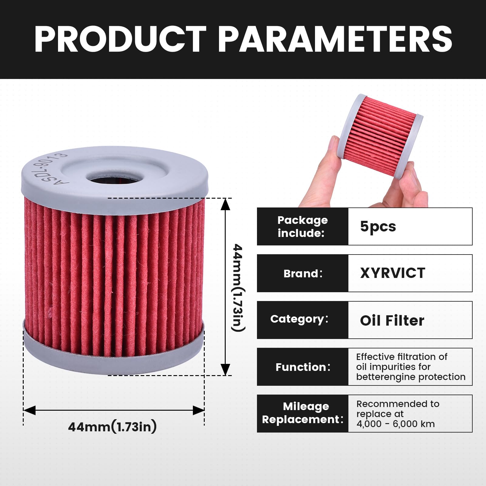 Oil Filters For Mazda RX-4 4-Pack Oil Filter Kit - Fits Kawasaki KFX400 & Arctic Cat DVX400 ATVs (2003-2008) Kawasaki Motorcycle Oil Filters - Foto 4