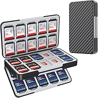 Vista 8 de HEIYING Soporte para tarjeta SD para tarjetas SD y TF, funda portátil SDXC SDHC compatible con 40 ranuras SDXC SDHC y 40 tarjetas TF