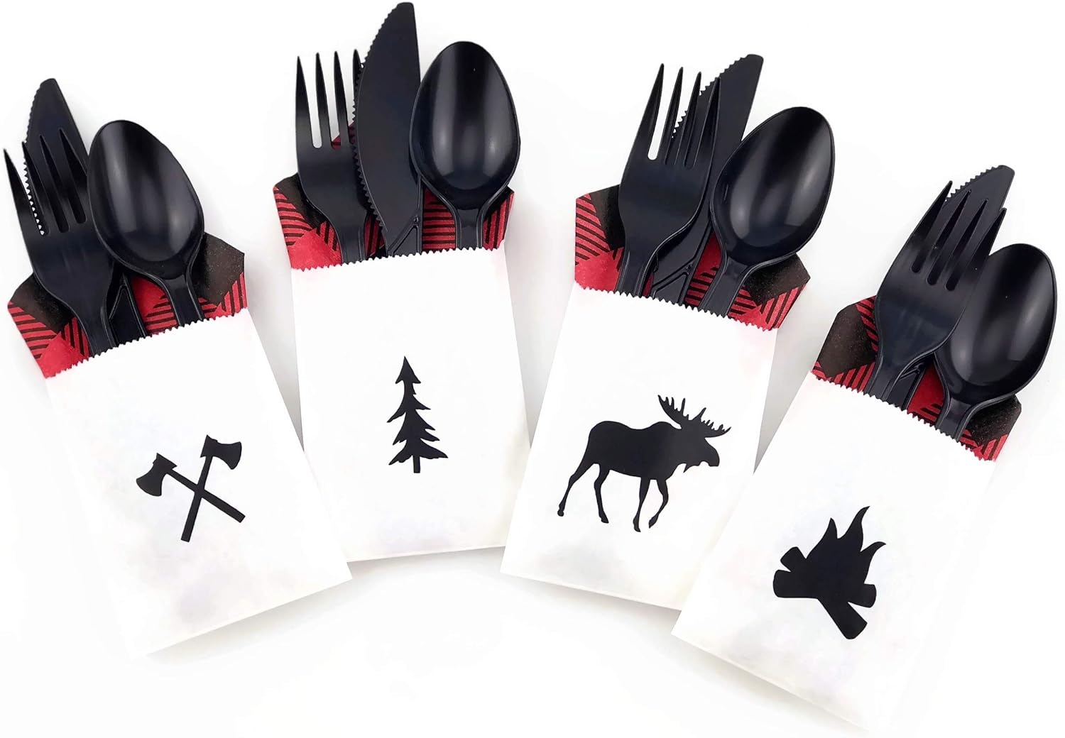 Lumberjack Party Decorations, Cutlery Sets, Plastic