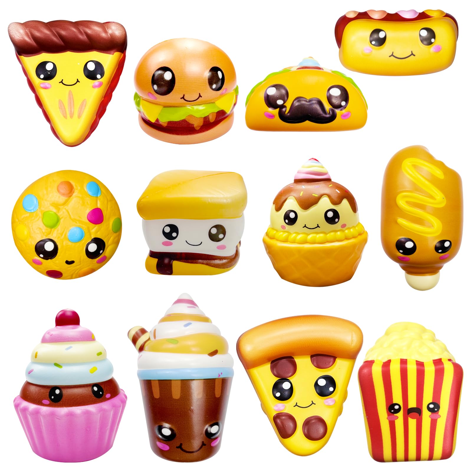 Photo 1 of 12-Pack Fast Food Slow Rise Squeeze Toys