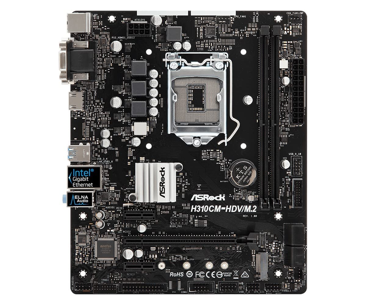 Amazon.com: ASRock H310CM-HDV/M.2 Intel H310 Micro ATX DDR4-SDRAM