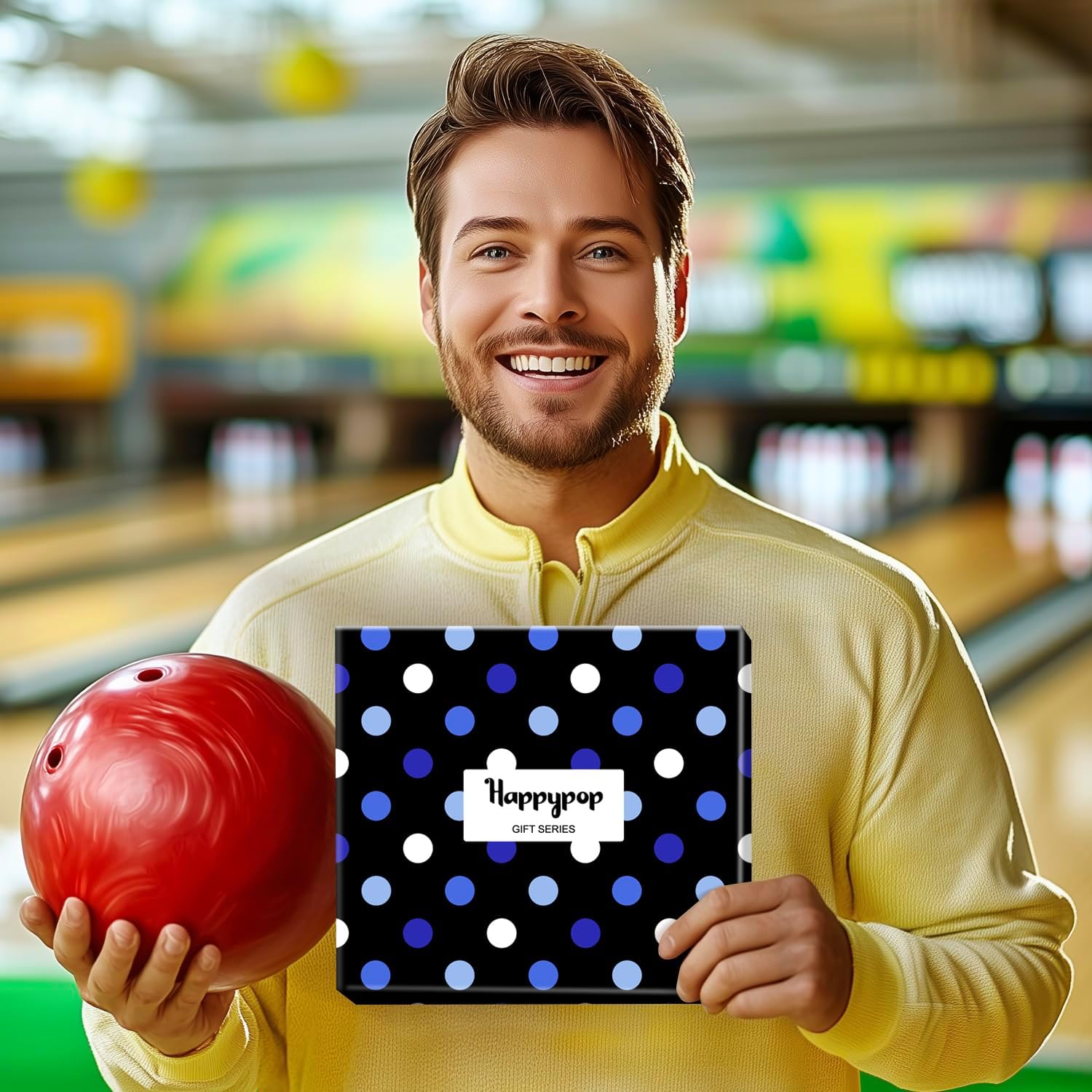 HAPPYPOP Funny Gifts for Men Women - Fishing Golfing Bowling Socks, American Flag Gifts - Image 2