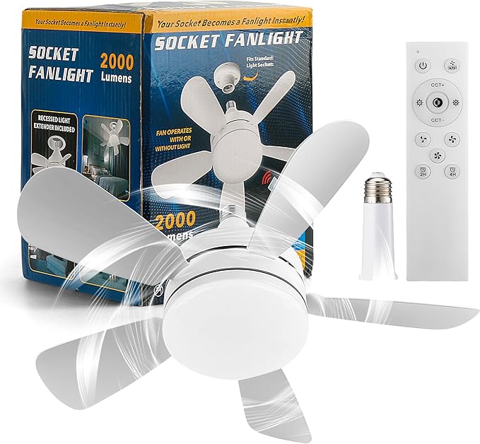 18" Ceiling Fans with Lights and Remote ControlSmall