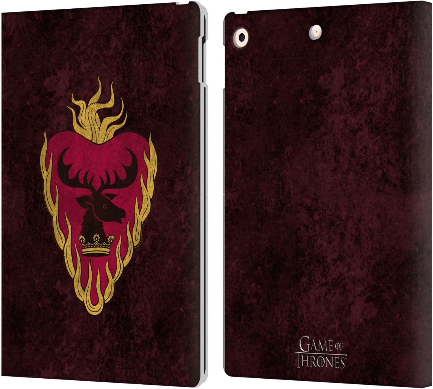Head Case Designs Officially Licensed HBO Game of Thrones Stannis Dark Distressed Look Sigils Leather Wallet Case Compatible with Apple iPad 10.2 2019/2020/2021