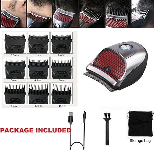 Miniatura 8 de Shortcut Hair Clippers Self-Haircut Kit for Men, Shortcut Self Grooming Haircut Kit with 9 Limited Combs, USB Rechargeable Cordless Electric Hair