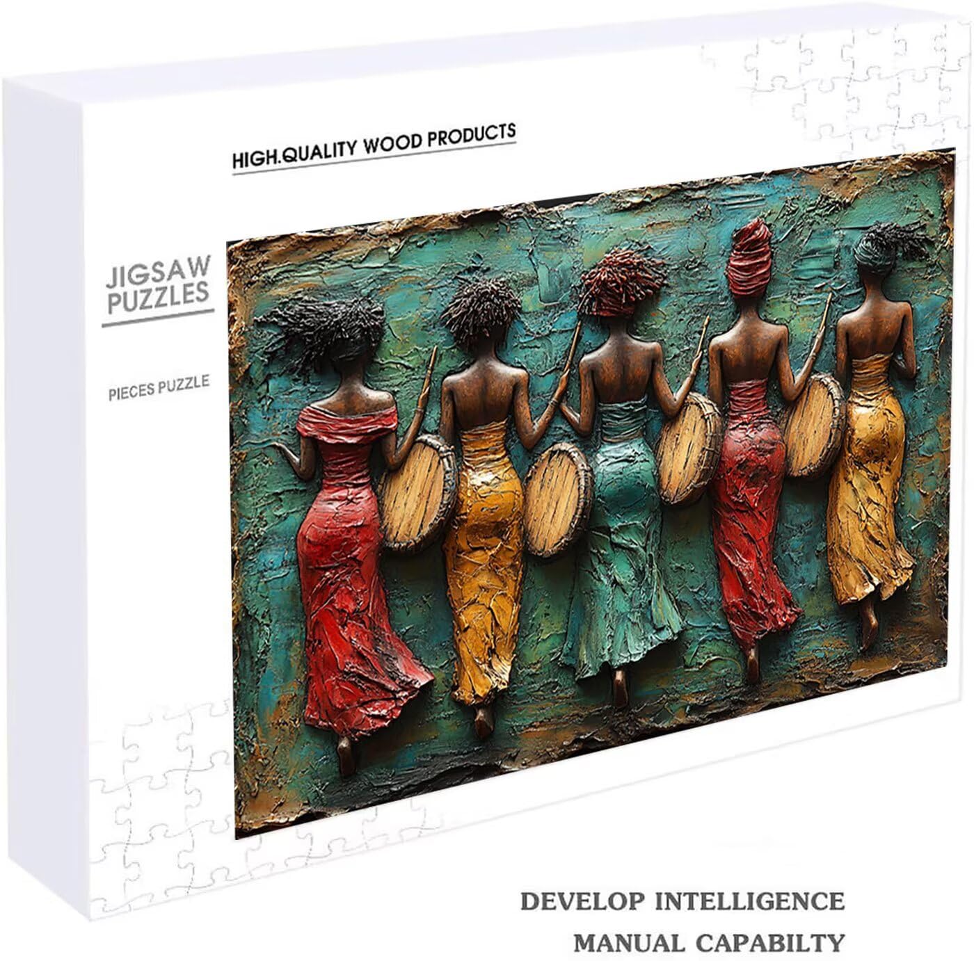 Puzzle 5000 sztuk instrumentów muzycznych, puzzle 5000 sztuk dla dorosłych afrykańskich kobiet drewniane puzzle dla dorosłych 160x105cm puzzle dla całej rodziny dekoracja ścienna prezent kobieta