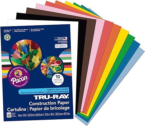 Tru-Ray Papel de Construcción de 9 x 12 pulgadas 50 Hojas