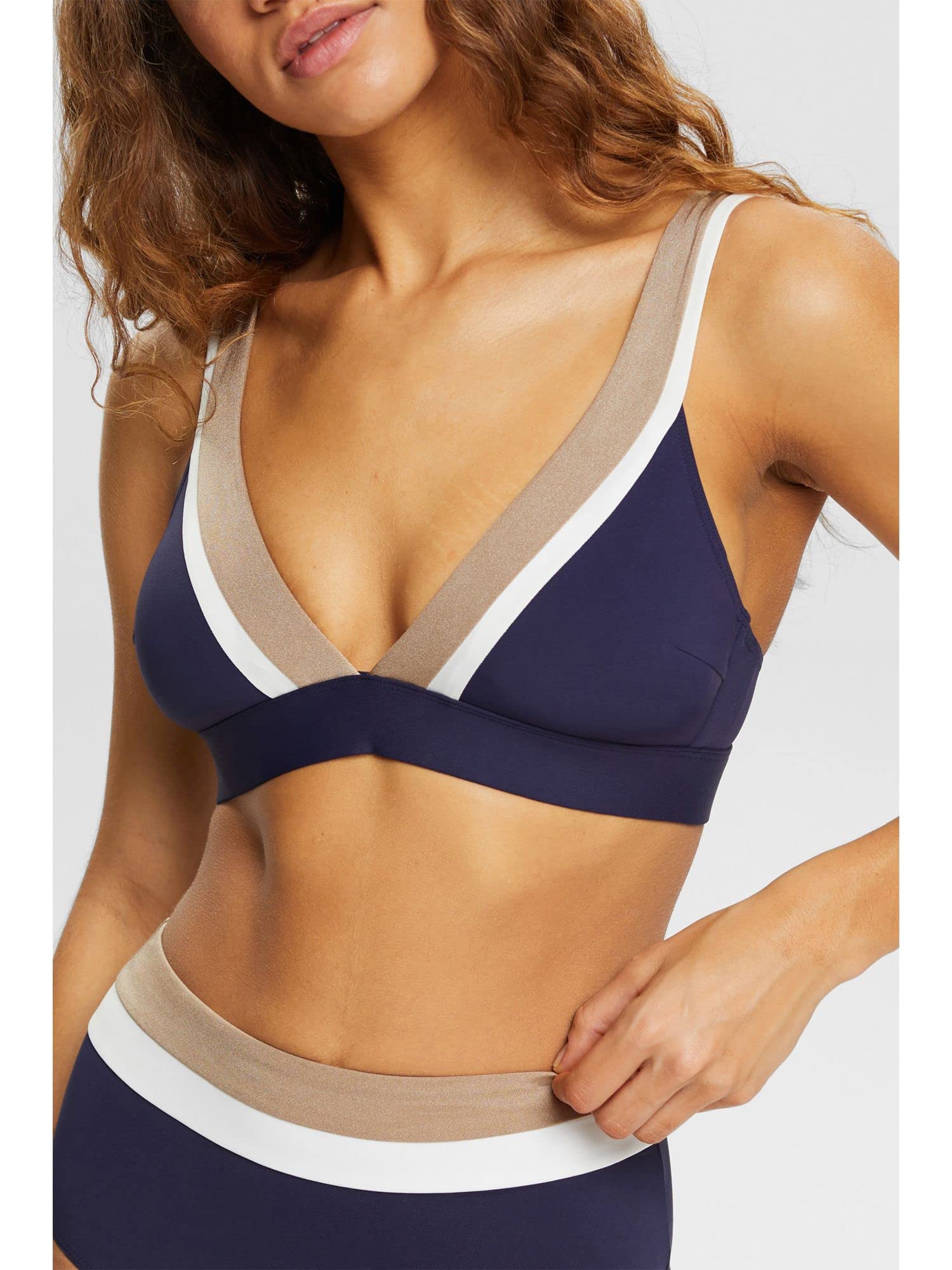 ESPRIT Damskie body Tayrona Beach RCS pad.Bra Bikini, granatowe, 40, grantowy, 40