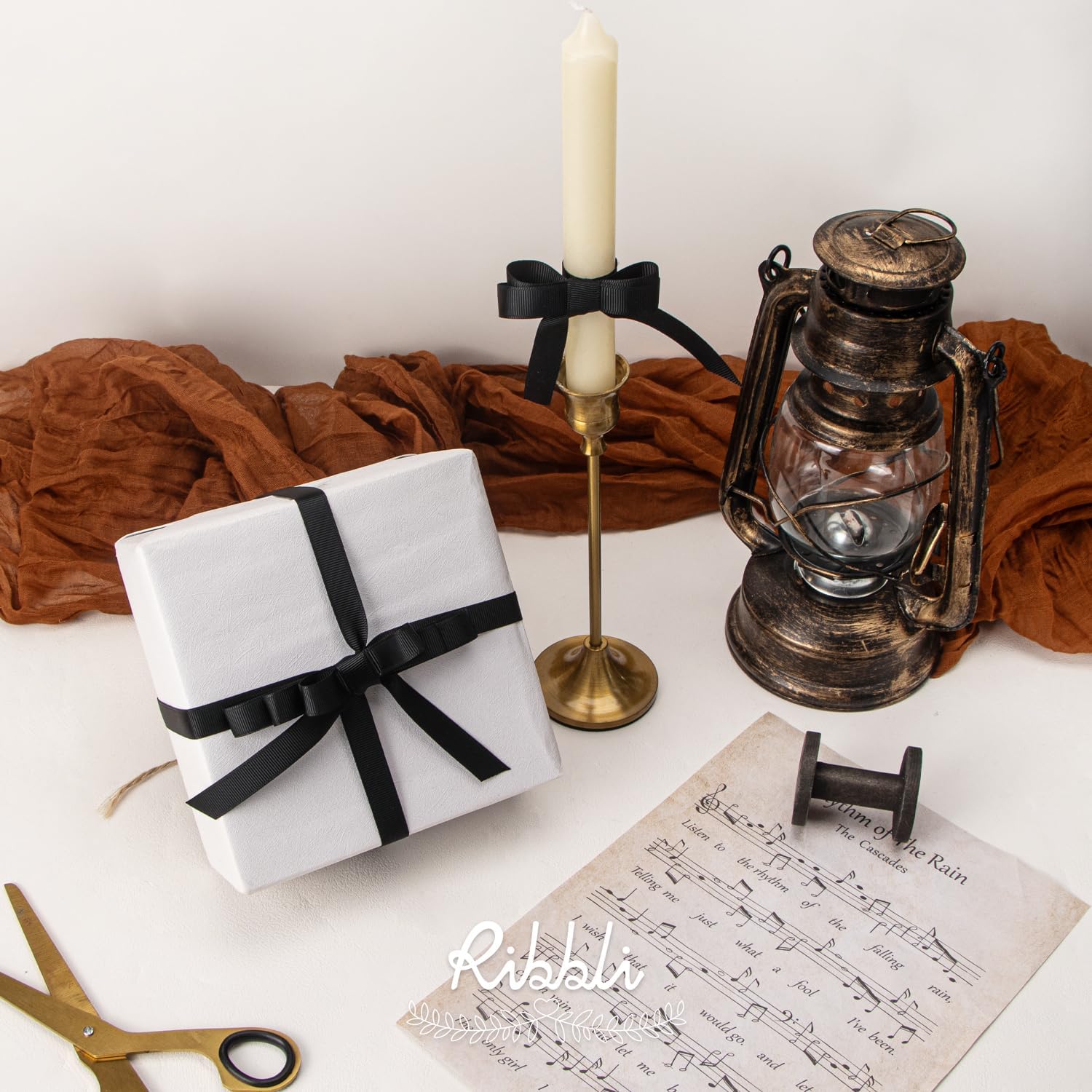 Ribbli Black Grosgrain Ribbon, 1/2 inches x Continuous 25 Yards, Use for Bows DIY Hair Accessories,Gift Wrapping, Craft and Sewing - Image 3