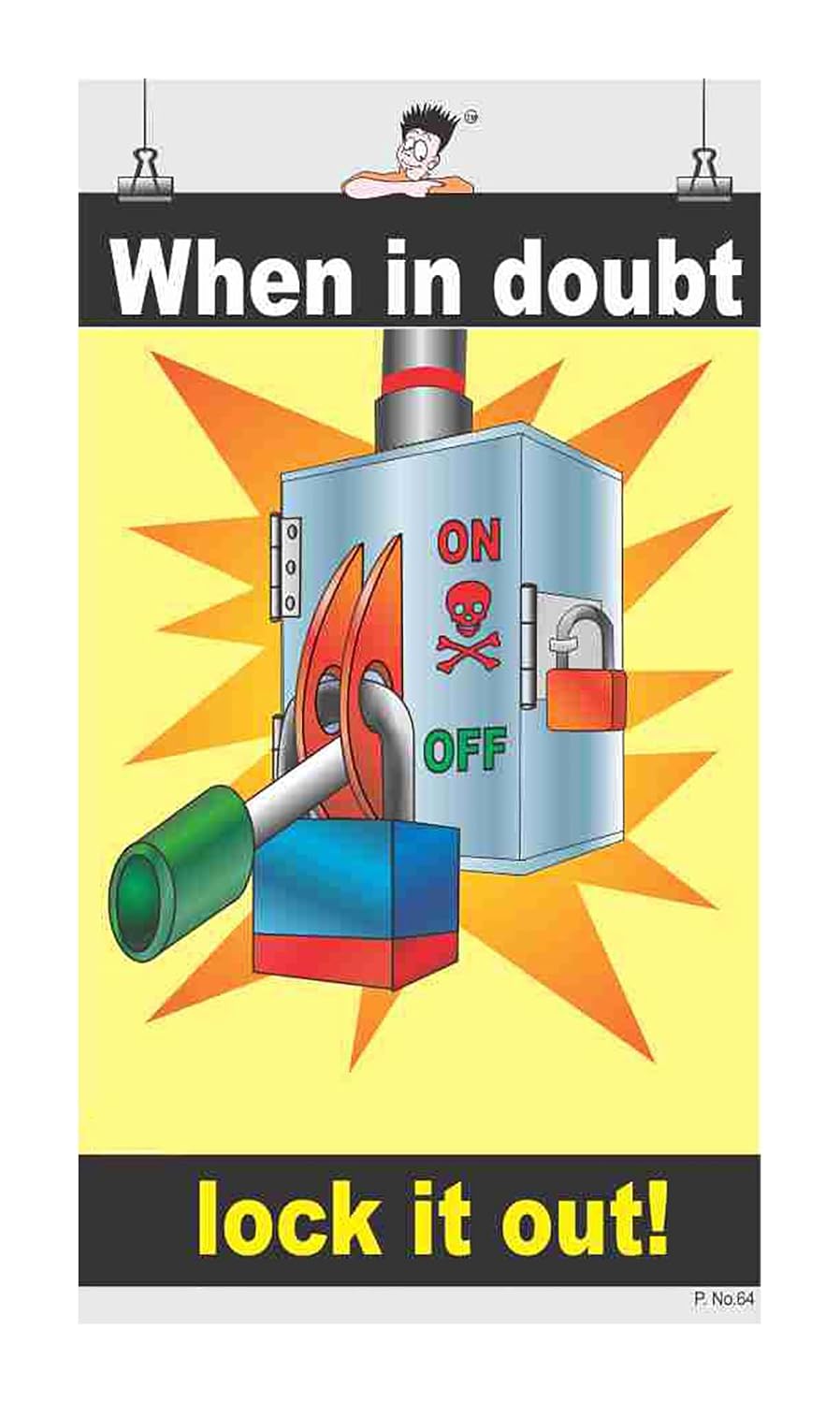 Posterkart Maintenance Safety Poster Lock Out, 66 cm x 36 cm x 1 cm Amazon.in Office Products