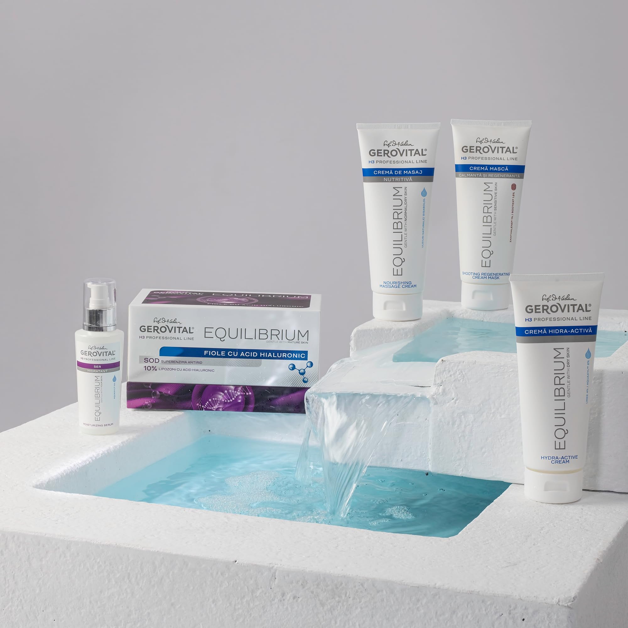 Gerovital H3 Balance Profesjonalny krem do twarzy 200 ml - mocznik 4% + Aquaxyl 2% - nawilżający do suchej, wrażliwej i odwodnionej skóry - odżywia, wzmacnia barierę skóry i zapewnia długotrwały