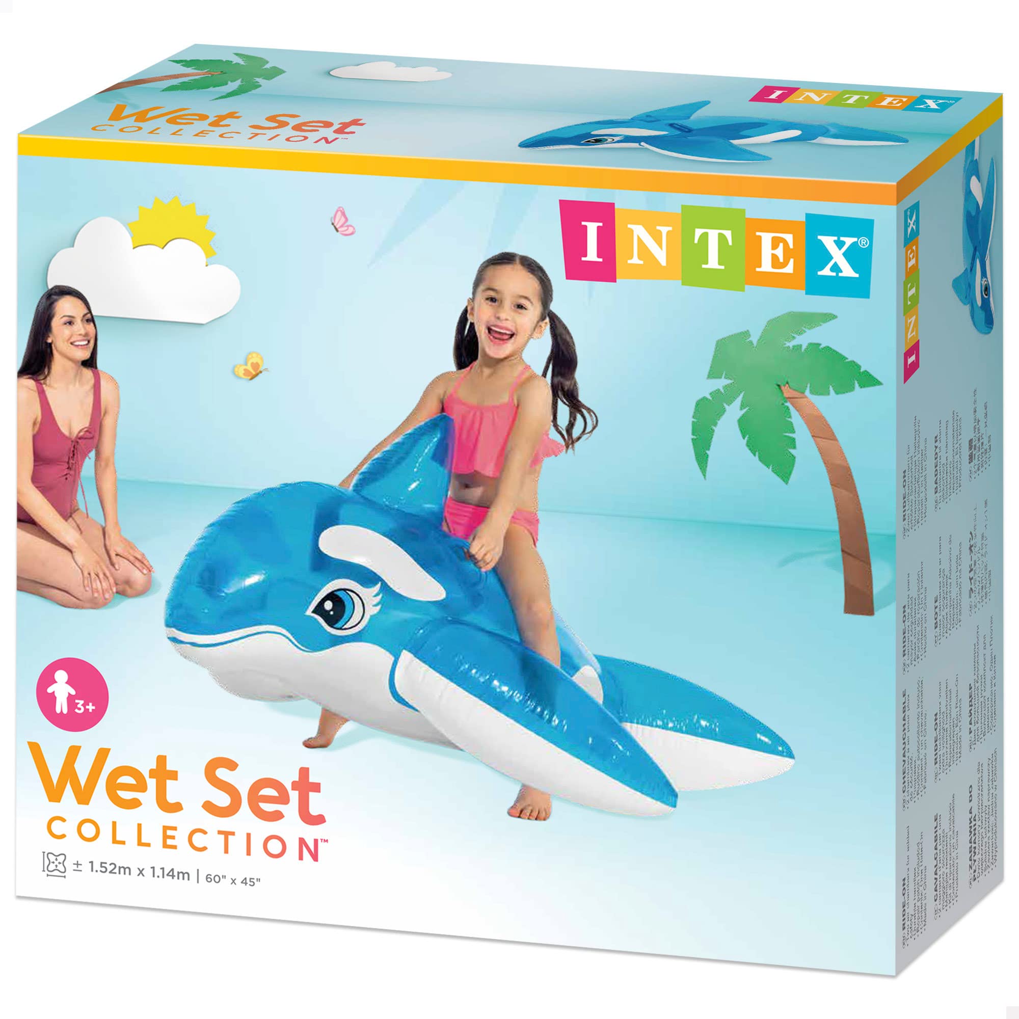 Intex 58523 John Adams 60-Inch Little Whale Ride-On, Blue - Image 3
