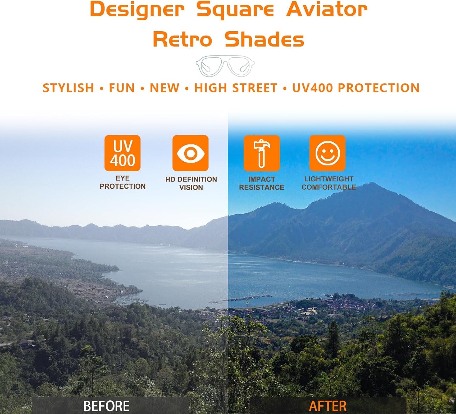 Vintage Retro 70s Sunglasses for Women Men, Fashion Disco Glasses, Double Bridge Aviators - Image 6