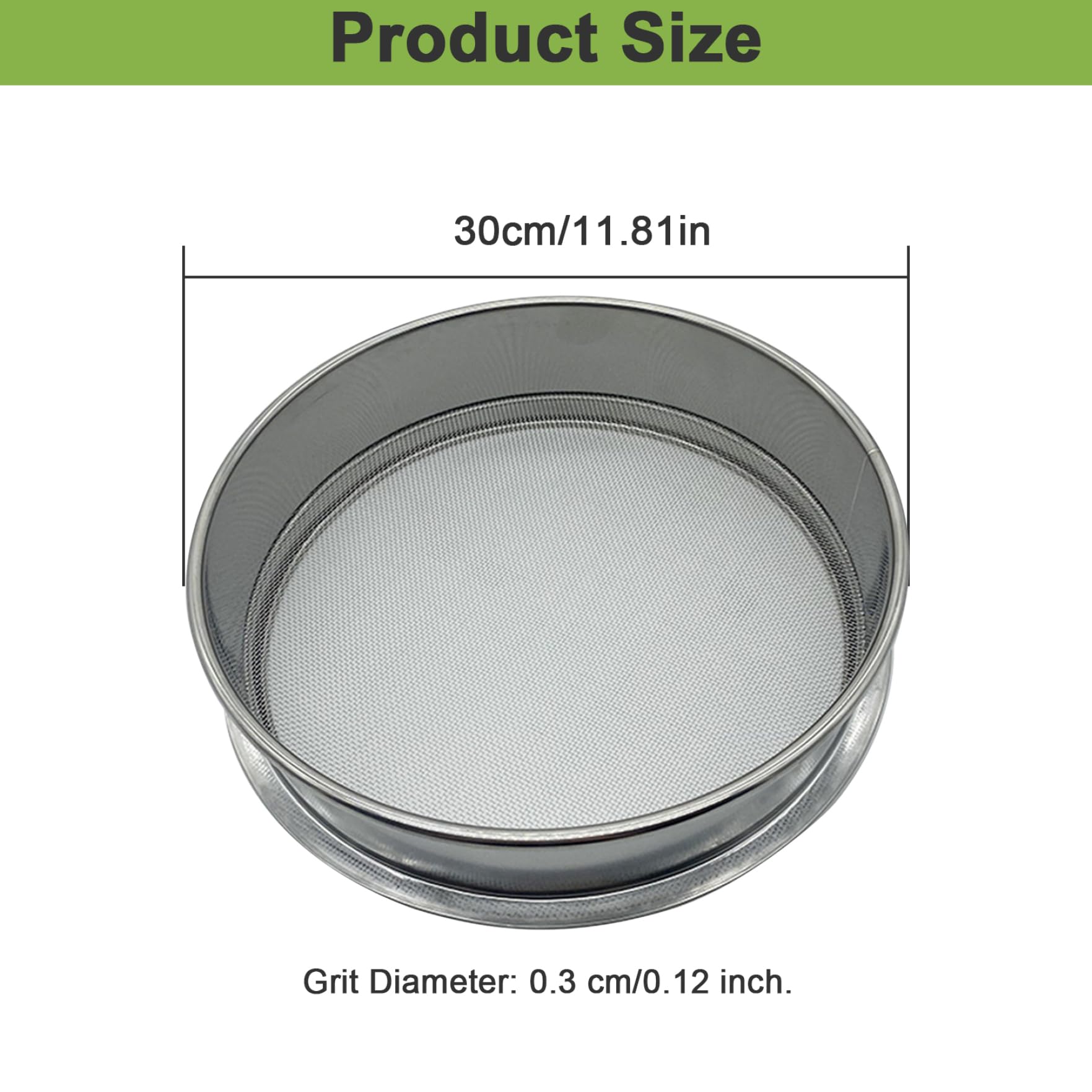 Lot De 4 Tamis Jardin Ruioomeep - Acier Inoxydable Mailles 2 à 5 Mm