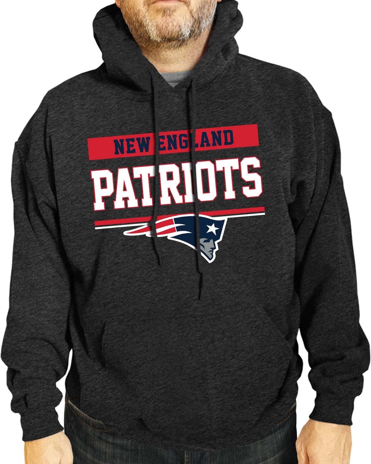 Team Fan ApparelNFL Adult Gameday Charcoal Hooded Sweatshirt - Cotton & Polyester Blend - Stay Warm and Represent Your Team