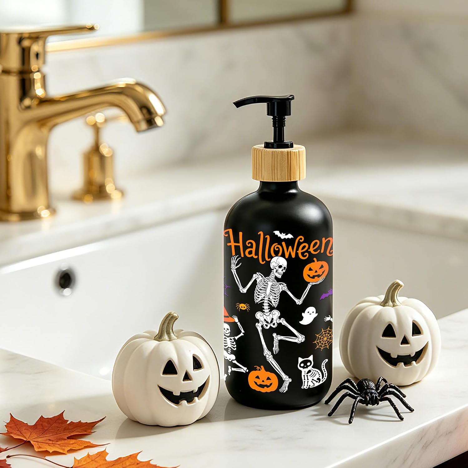 Hexagram Halloween Soap Dispenser, Halloween Bathroom Kitchen Decor