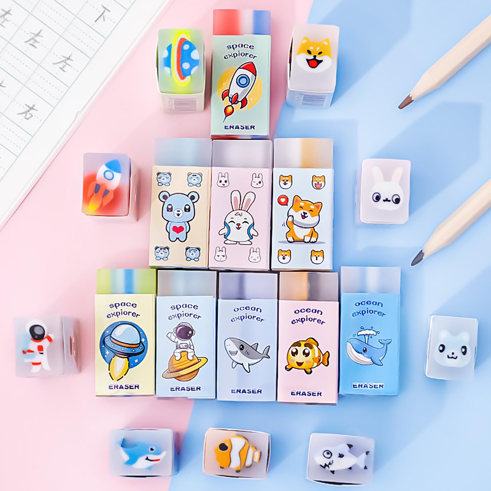 Kawaii Gomme Cancellare 18 Pezzo, Gomme Creative, Regali Studenti, Bomboniere, Premi Compiti