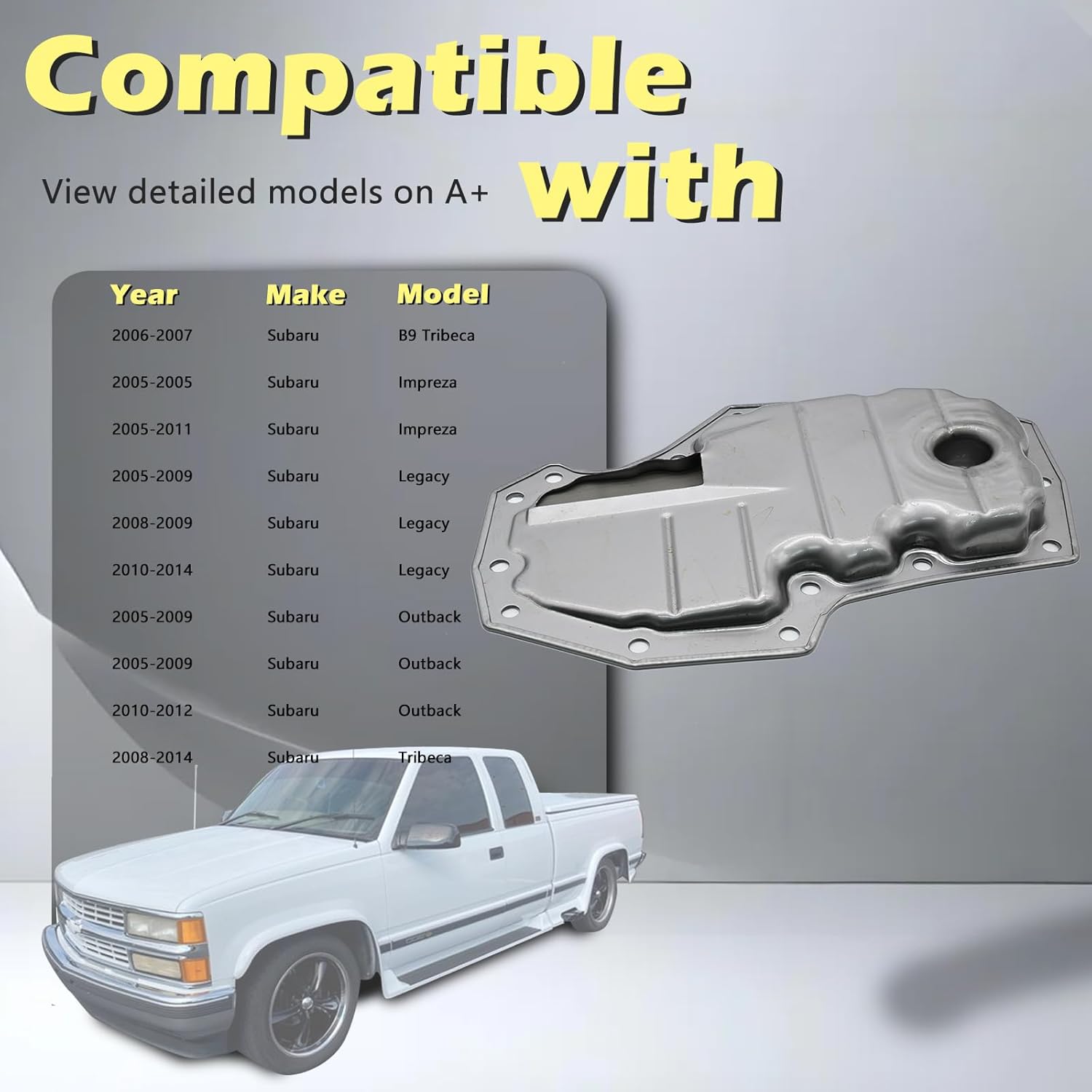 5EAT 5 Speed Automotive Trans Transmission Filter Kits Oil Pan Gasket H4 H6 2.0L 2.5L 3.0L 3.6L Fits for Subaru Impreza Legacy Outback Tribeca B9 Tribeca 05-14# 0440367 31728AA130