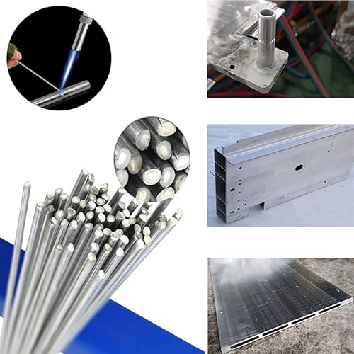 Miniatura 7 de 50 varillas de soldadura de aluminio, alambre de soldadura de núcleo de fundente, no requiere fundente, varillas de soldadura de aluminio de baja